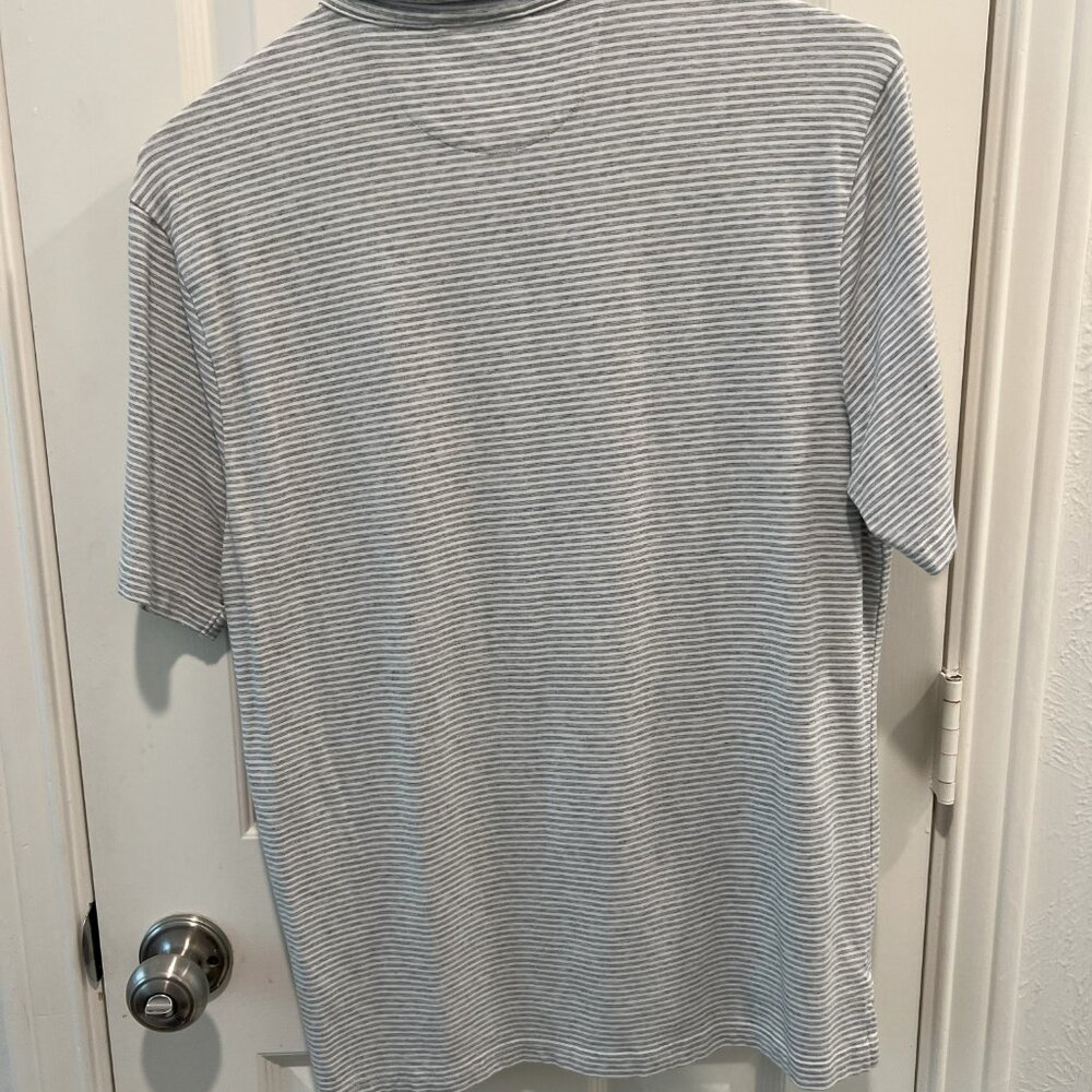 Faherty Super Soft Comfortable Grey M Striped Polo - image 2
